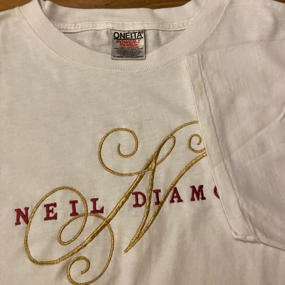 Vintage Single Stitch Embroidered Neil Diamond T - Picture 2 of 3